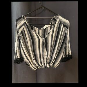 Black and white crop top